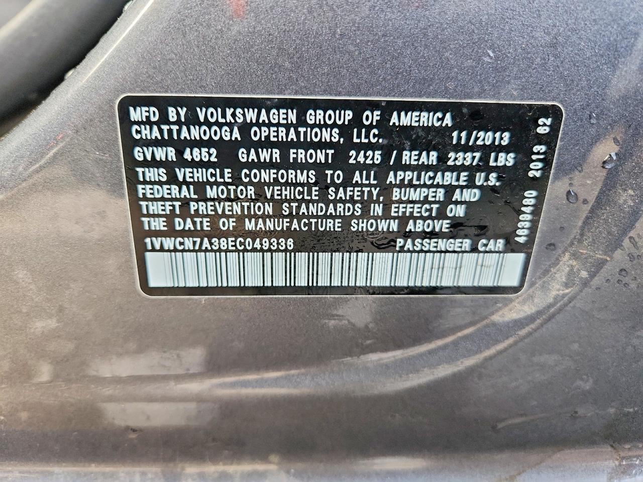 2014 VOLKSWAGEN PASSAT SEL photo 12