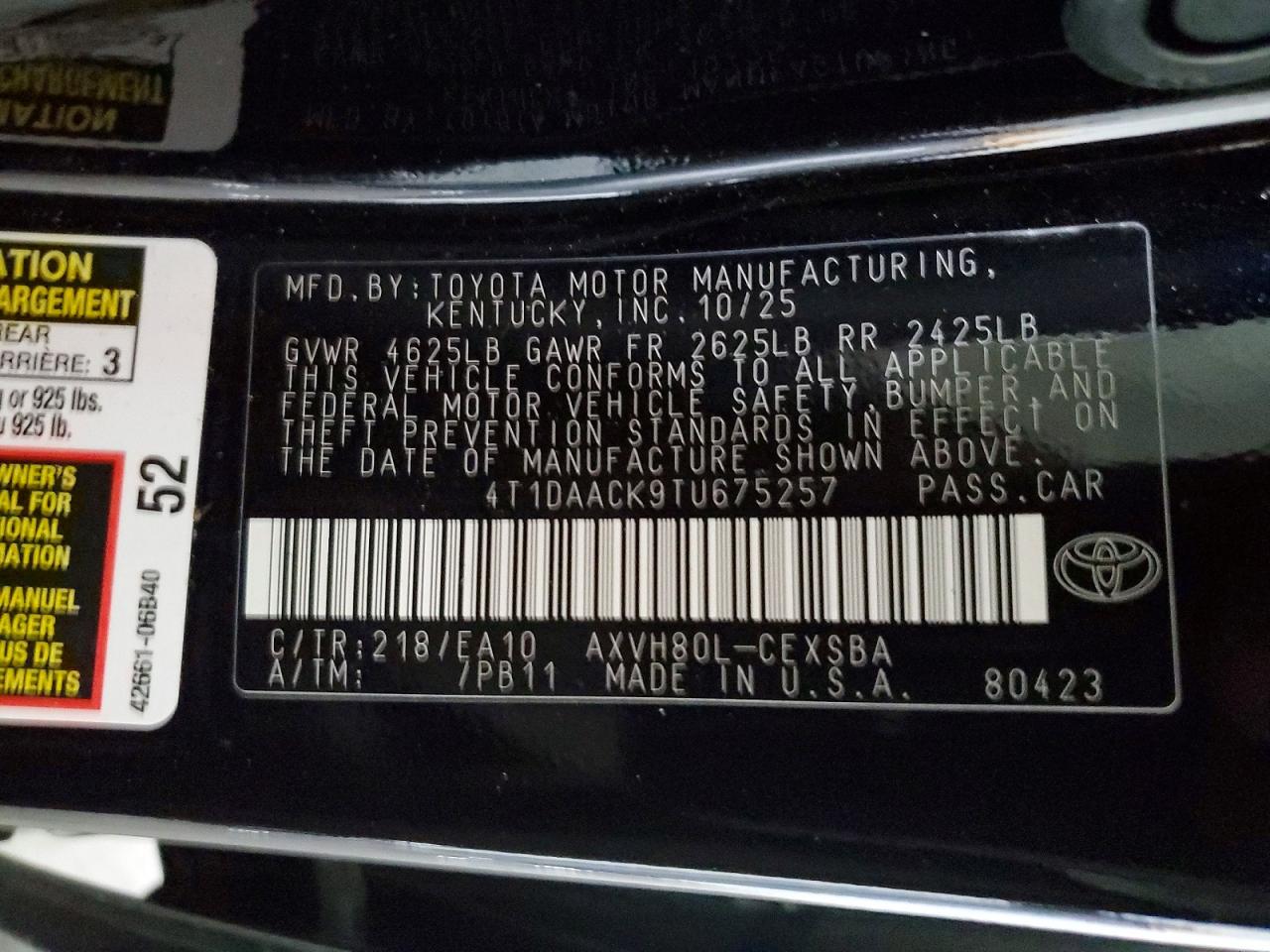 2026 TOYOTA CAMRY XSE photo 12
