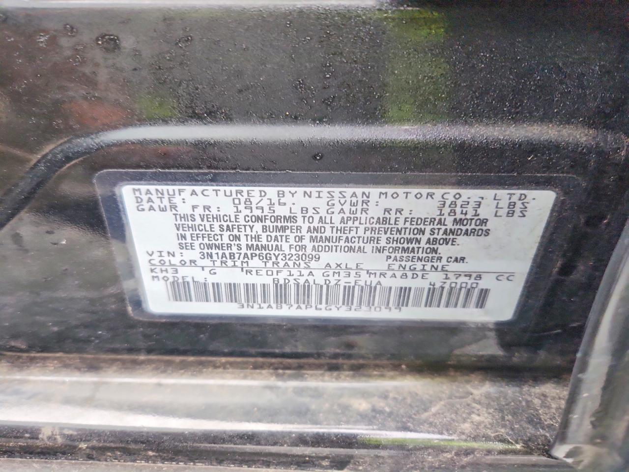 2016 NISSAN SENTRA S photo 12
