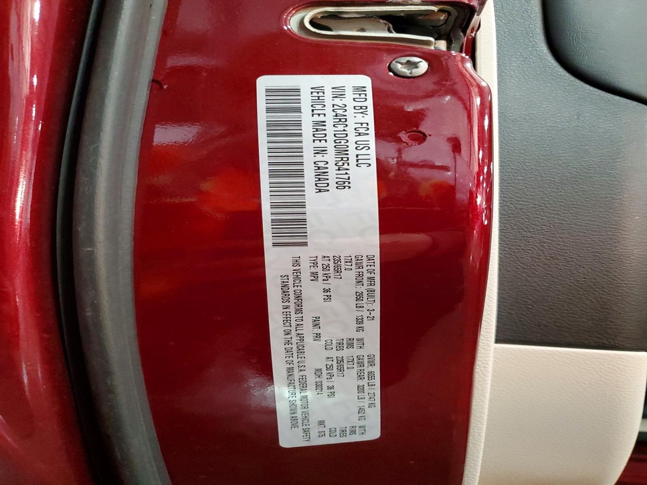 2021 CHRYSLER VOYAGER LXI photo 13