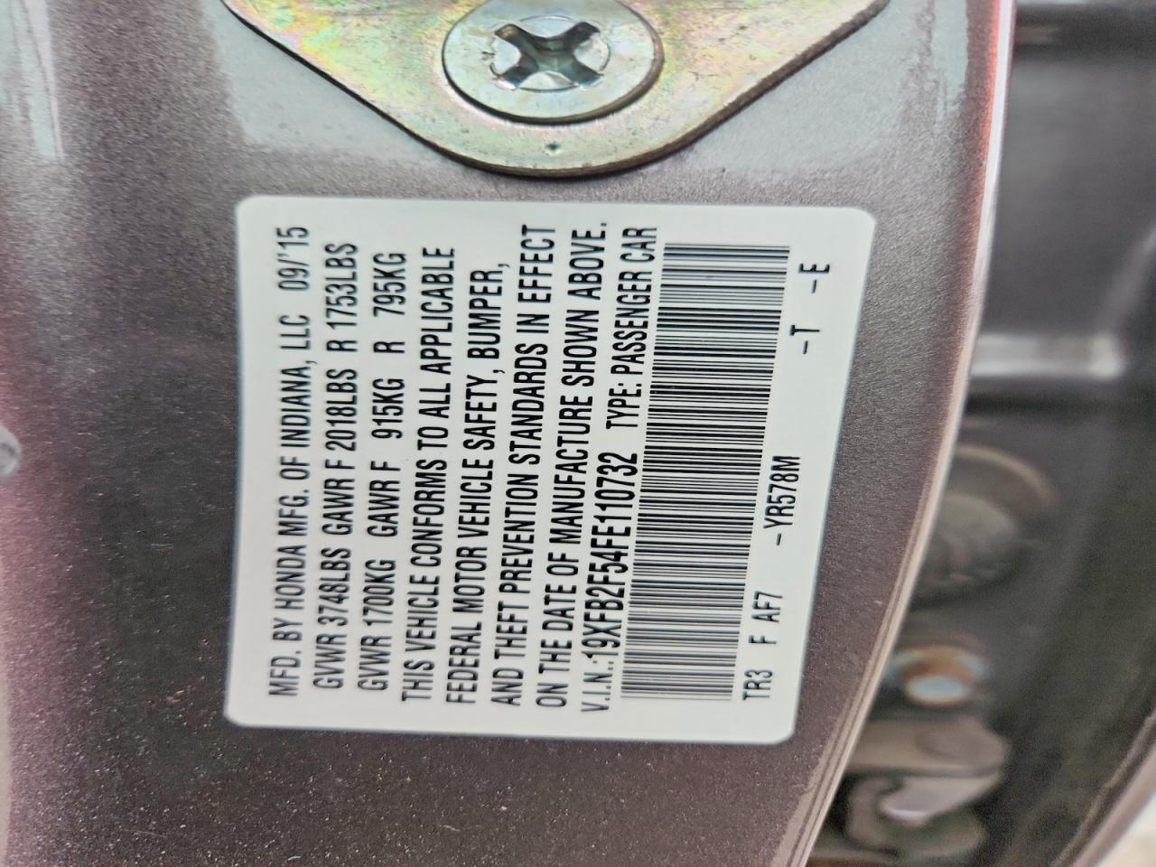 2015 HONDA CIVIC LX photo 34