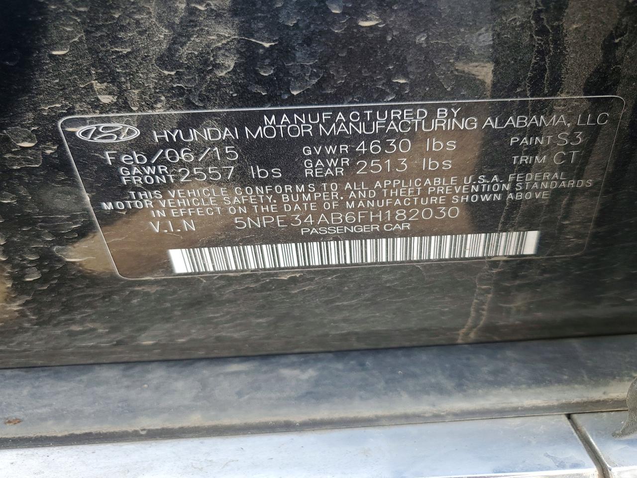 2015 HYUNDAI SONATA SPORT photo 12