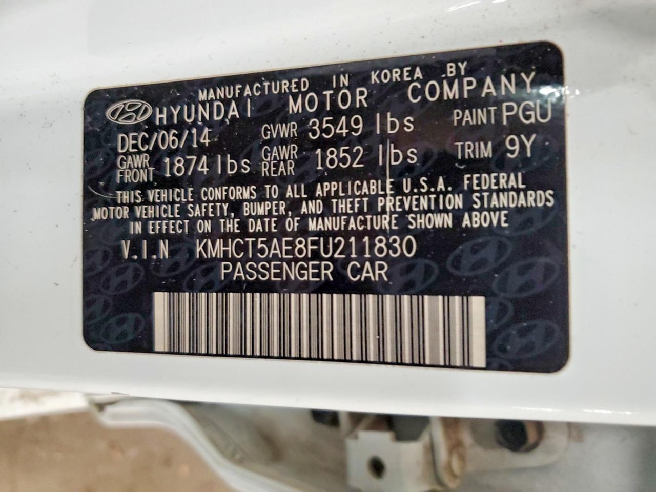2015 HYUNDAI ACCENT GS photo 13