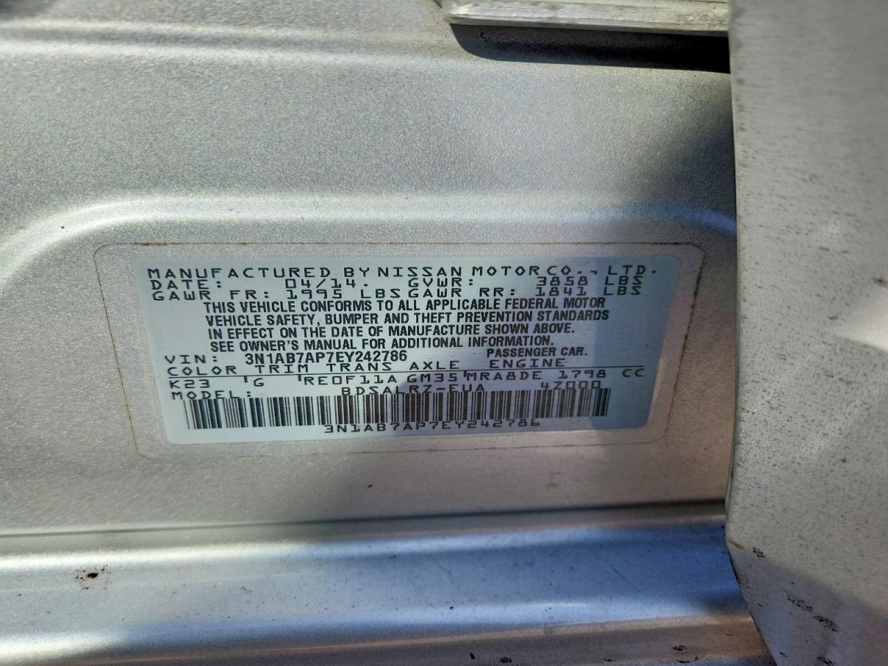 2014 NISSAN SENTRA S photo 23