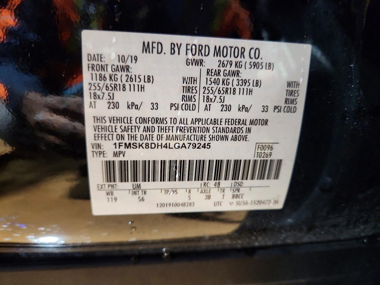 2020 FORD EXPLORER XLT photo 25