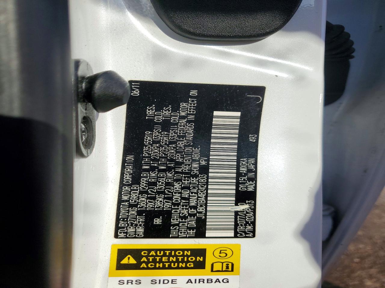 2011 LEXUS RX 450H photo 12