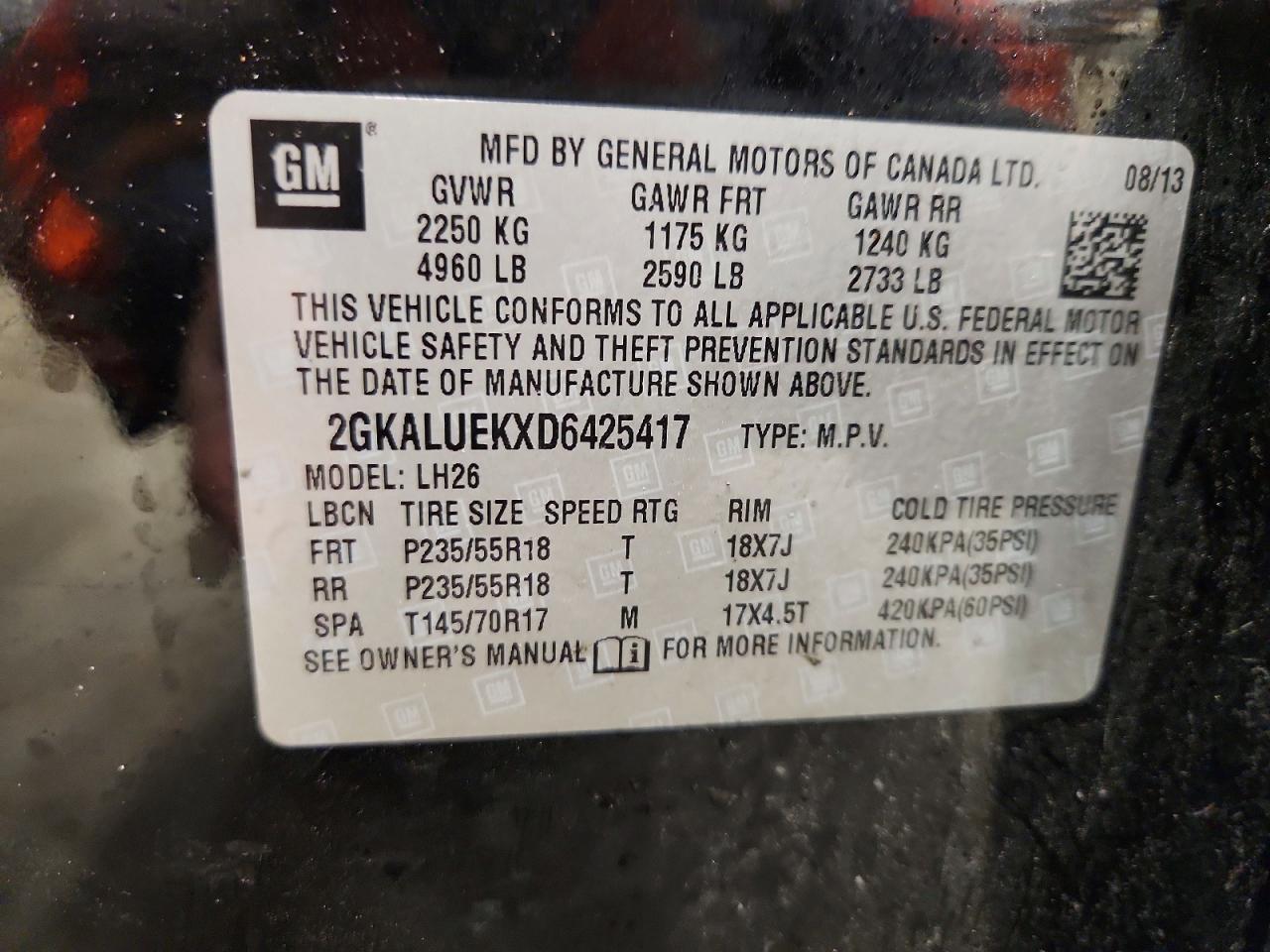 2013 GMC TERRAIN SLT photo 12
