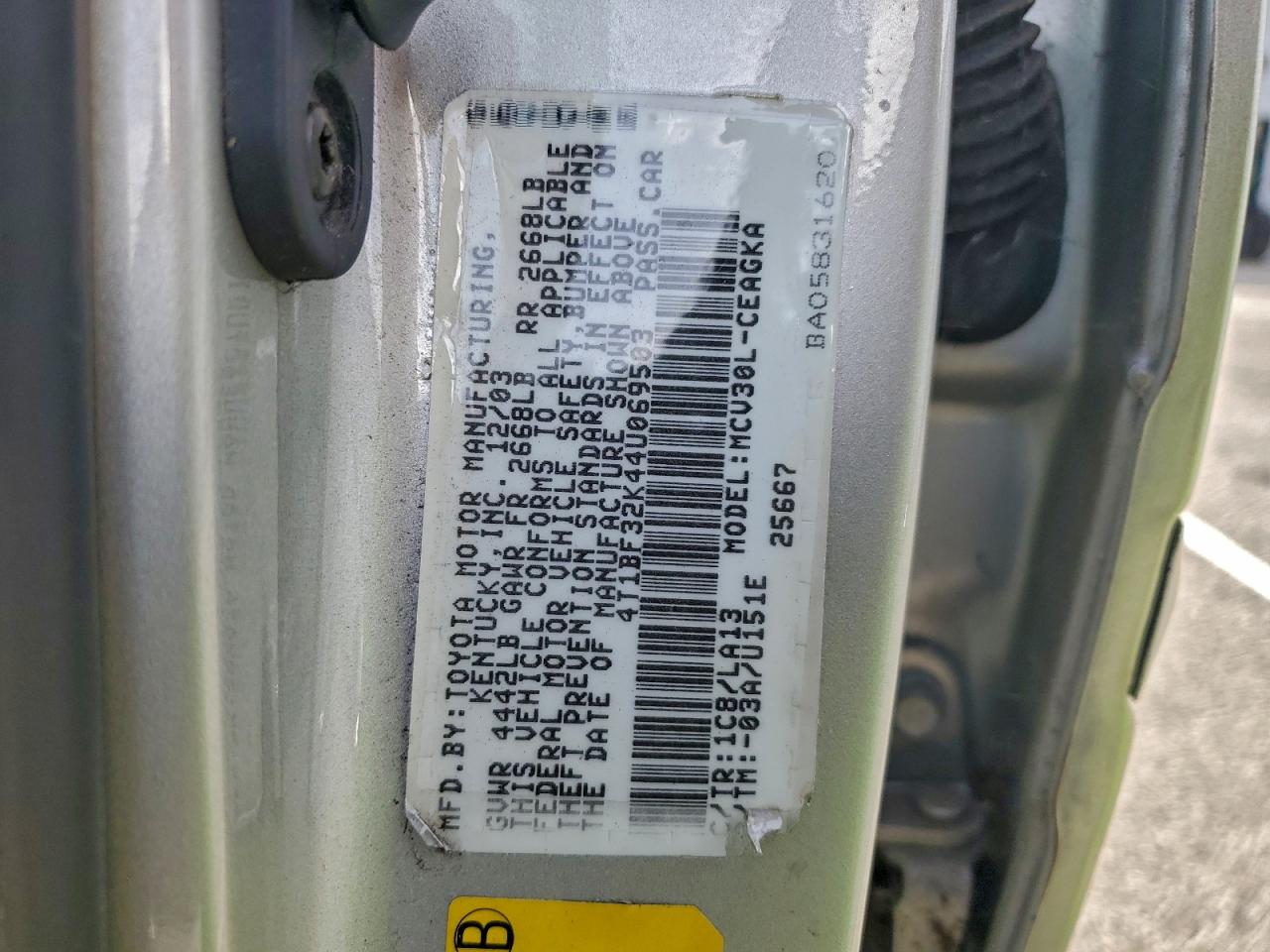2006 TOYOTA CAMRY LE photo 12