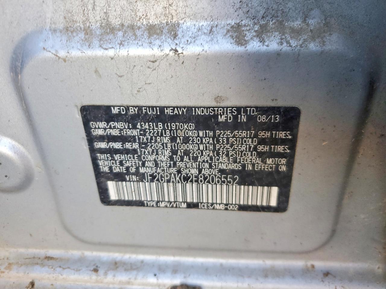 2014 SUBARU XV CROSSTREK 2.0 LIMITED photo 12