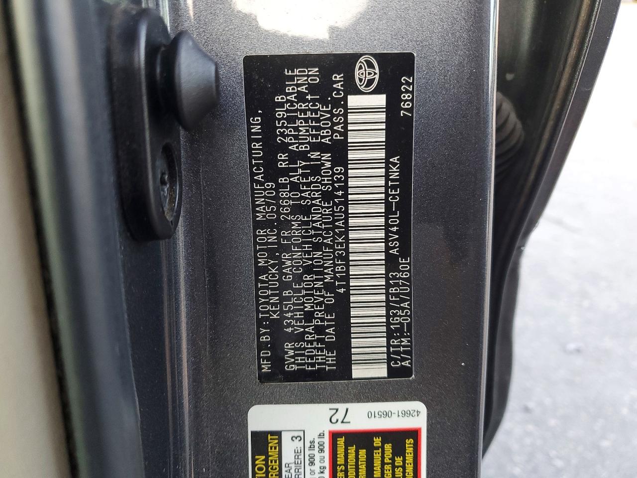 2010 TOYOTA CAMRY BASE photo 12