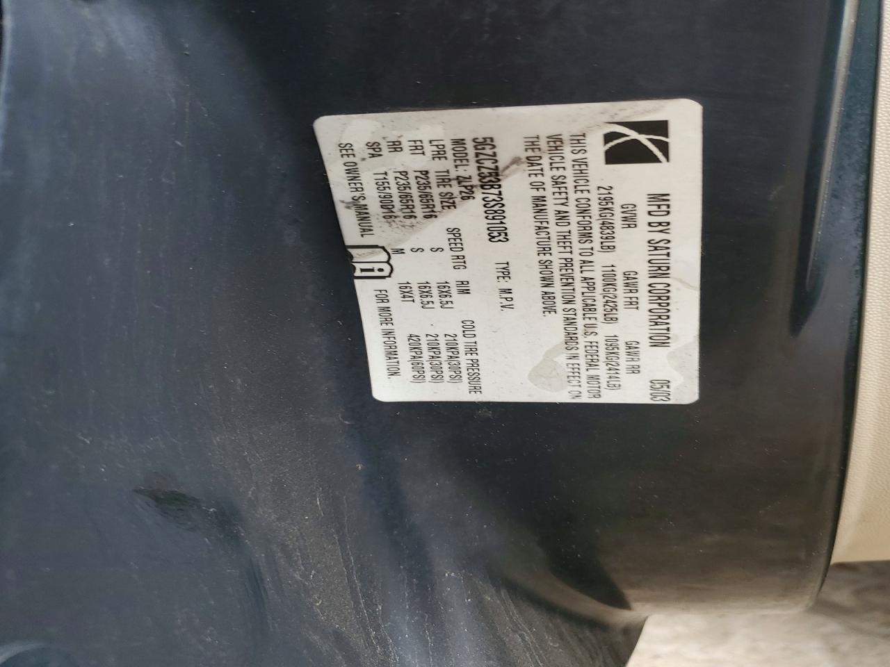 2003 SATURN VUE photo 13