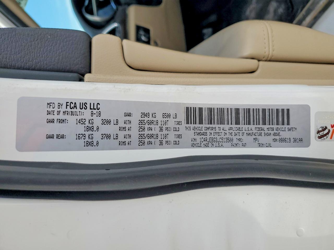 2018 JEEP GRAND CHEROKEE LIMITED photo 14