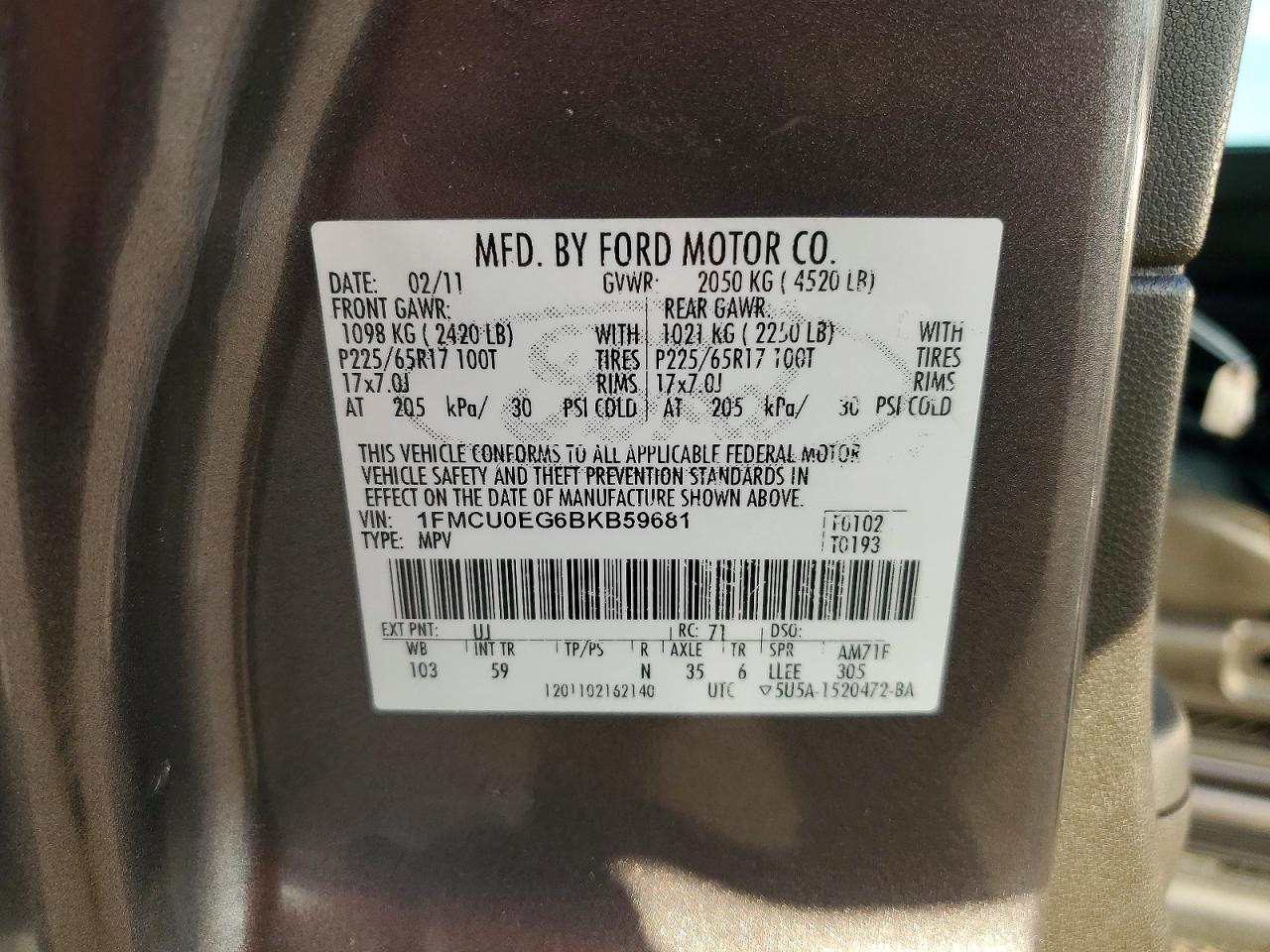 2011 FORD ESCAPE LIMITED photo 27
