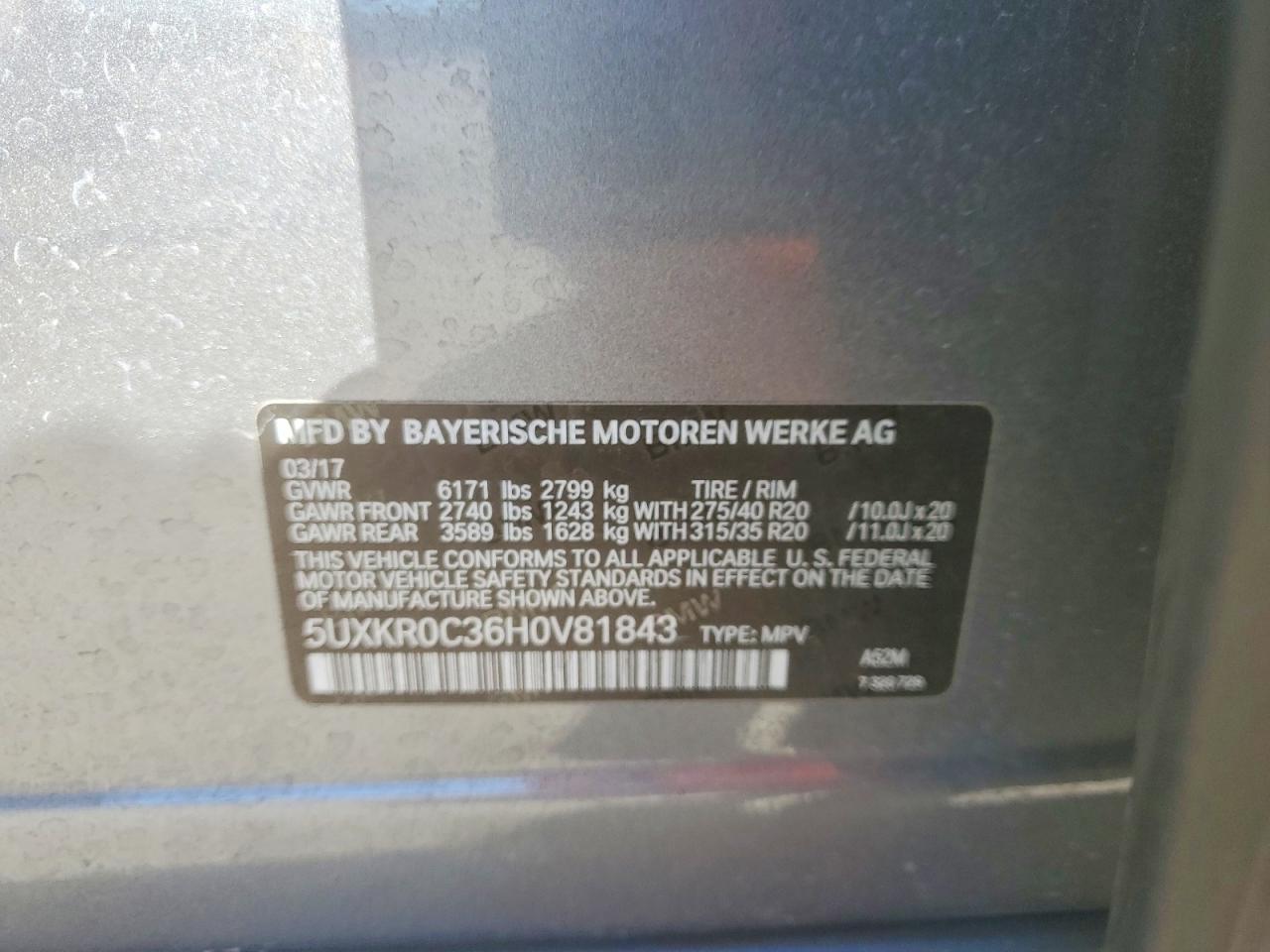 2017 BMW X5 XDRIVE35I photo 13