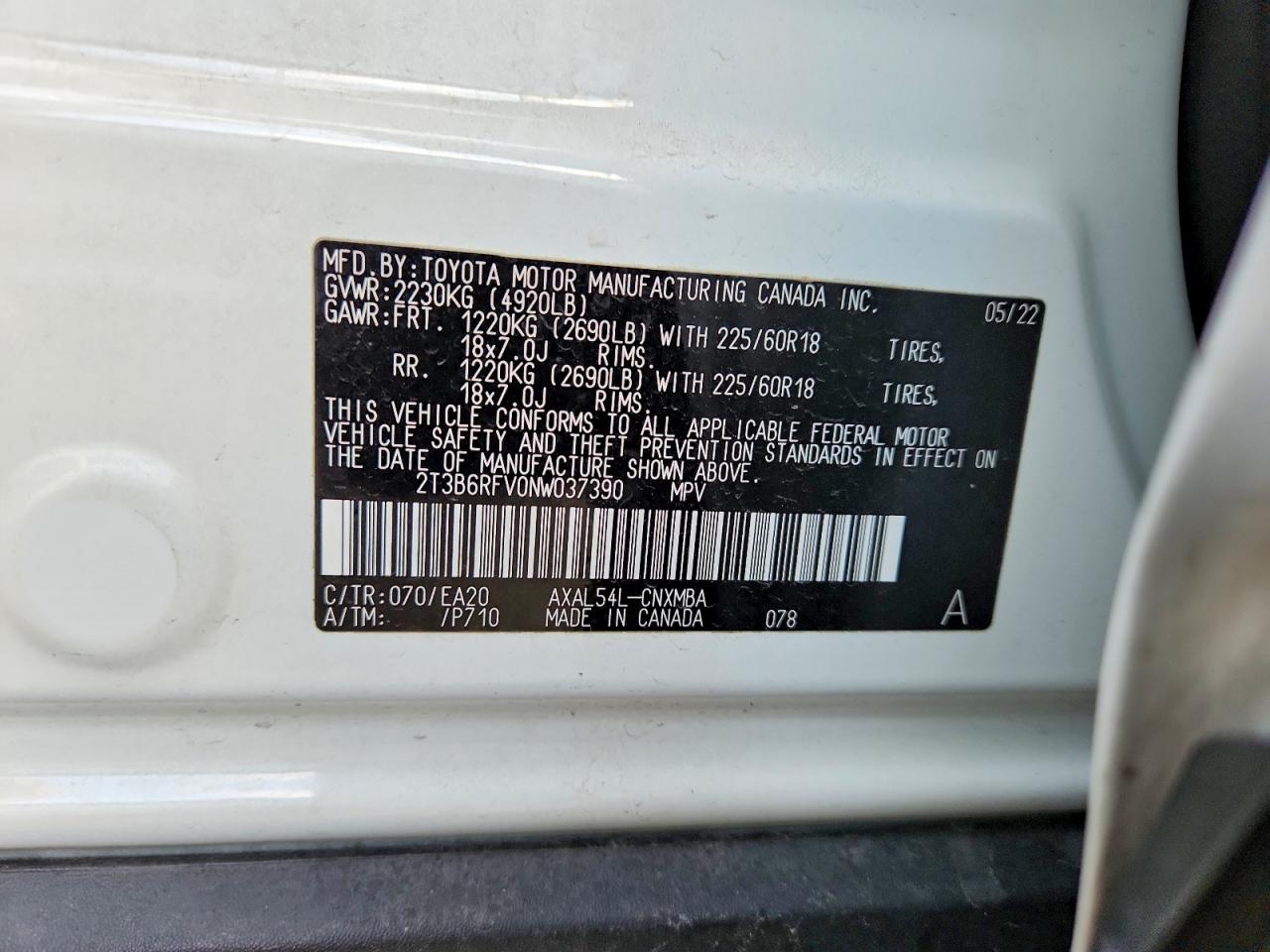 2022 TOYOTA RAV4 XLE PREMIUM photo 13