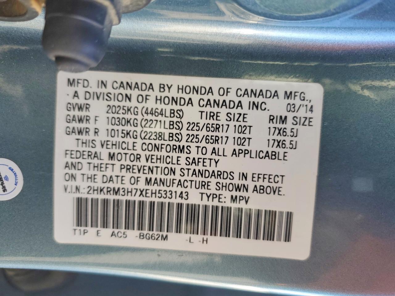 2014 HONDA CR-V photo 12