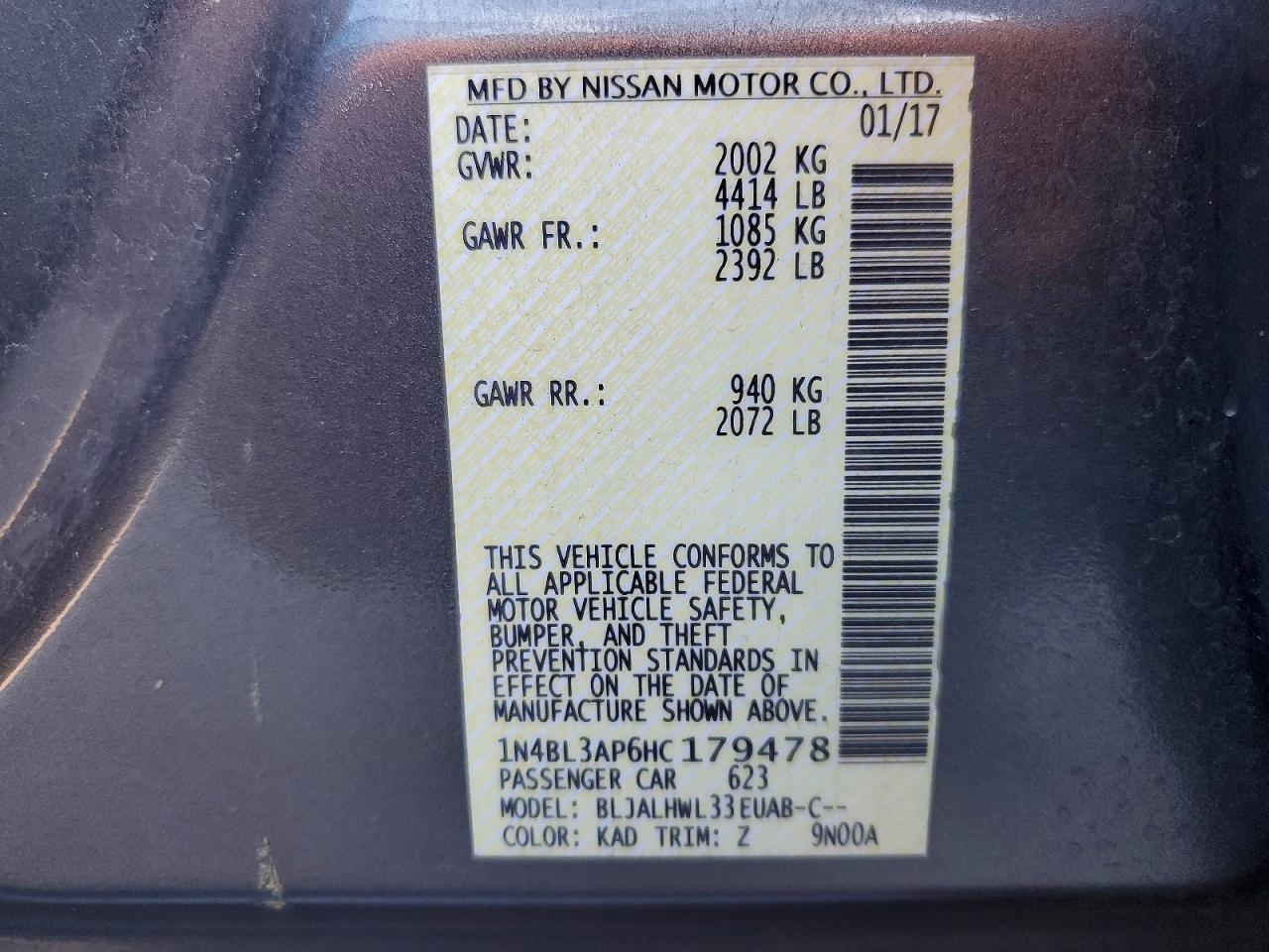 2017 NISSAN ALTIMA 3.5SL photo 12