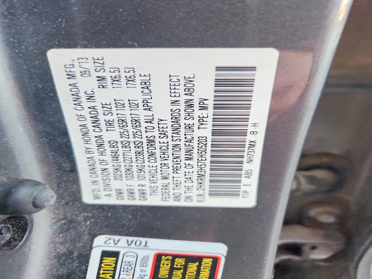 2014 HONDA CR-V EX photo 14