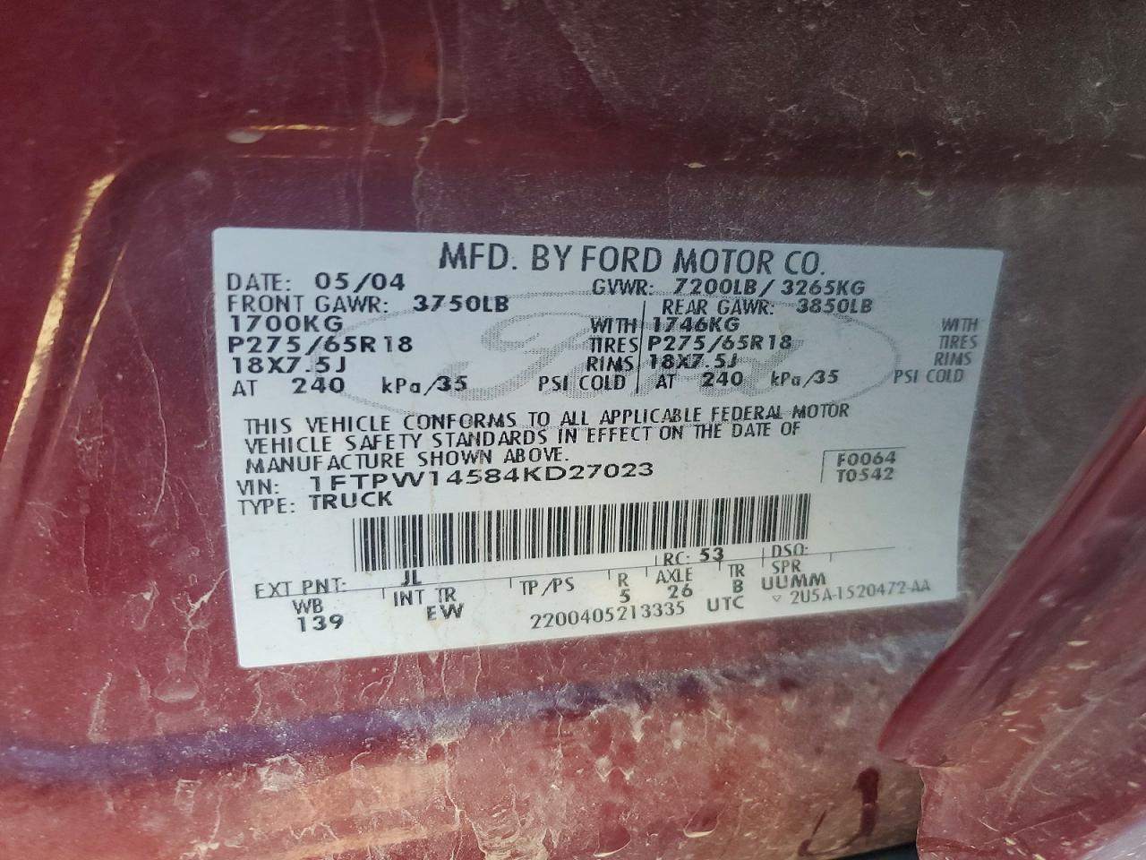 2004 FORD F150 SUPERCREW photo 12