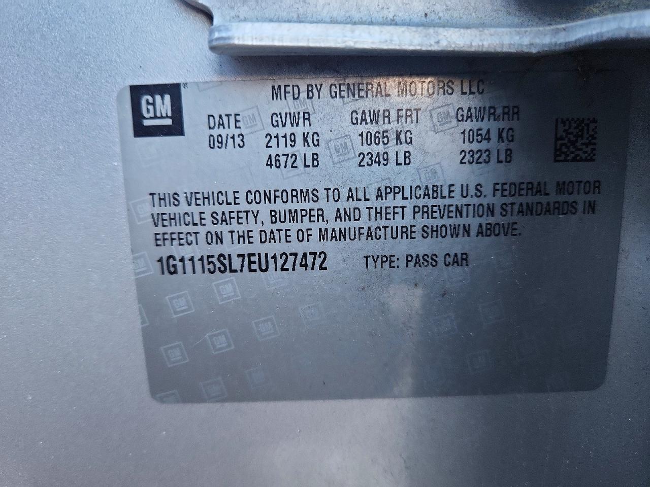 2014 CHEVROLET IMPALA LT photo 12