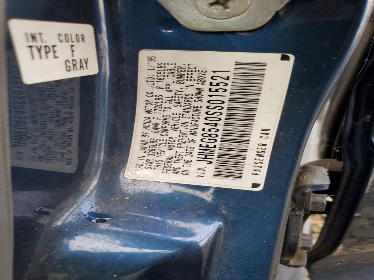 1995 HONDA CIVIC DX photo 12