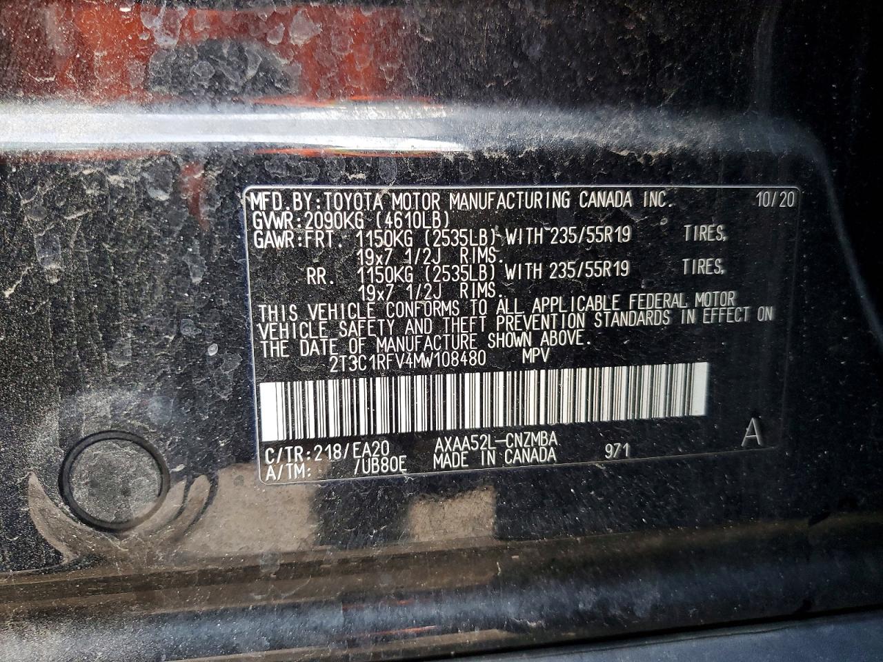 2021 TOYOTA RAV4 XLE PREMIUM photo 14