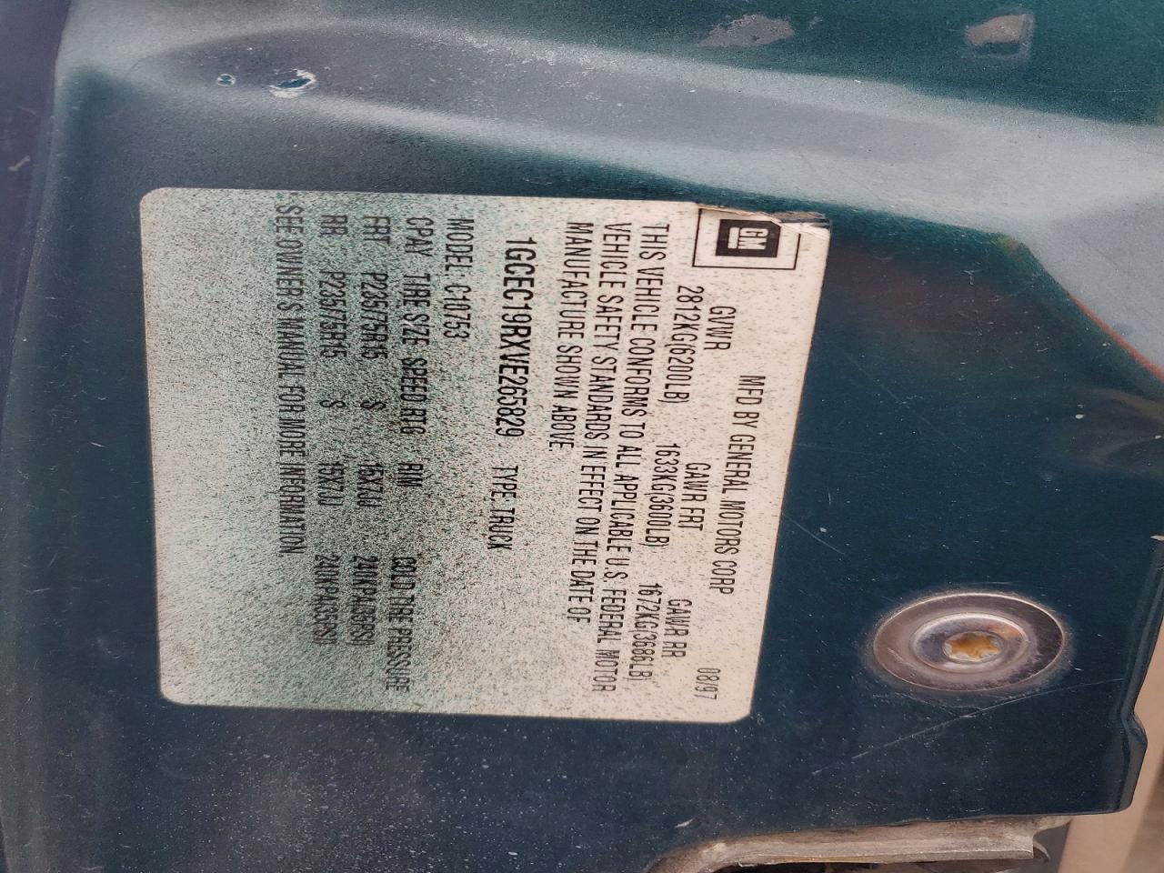 1997 CHEVROLET GMT-400 C1500 photo 12