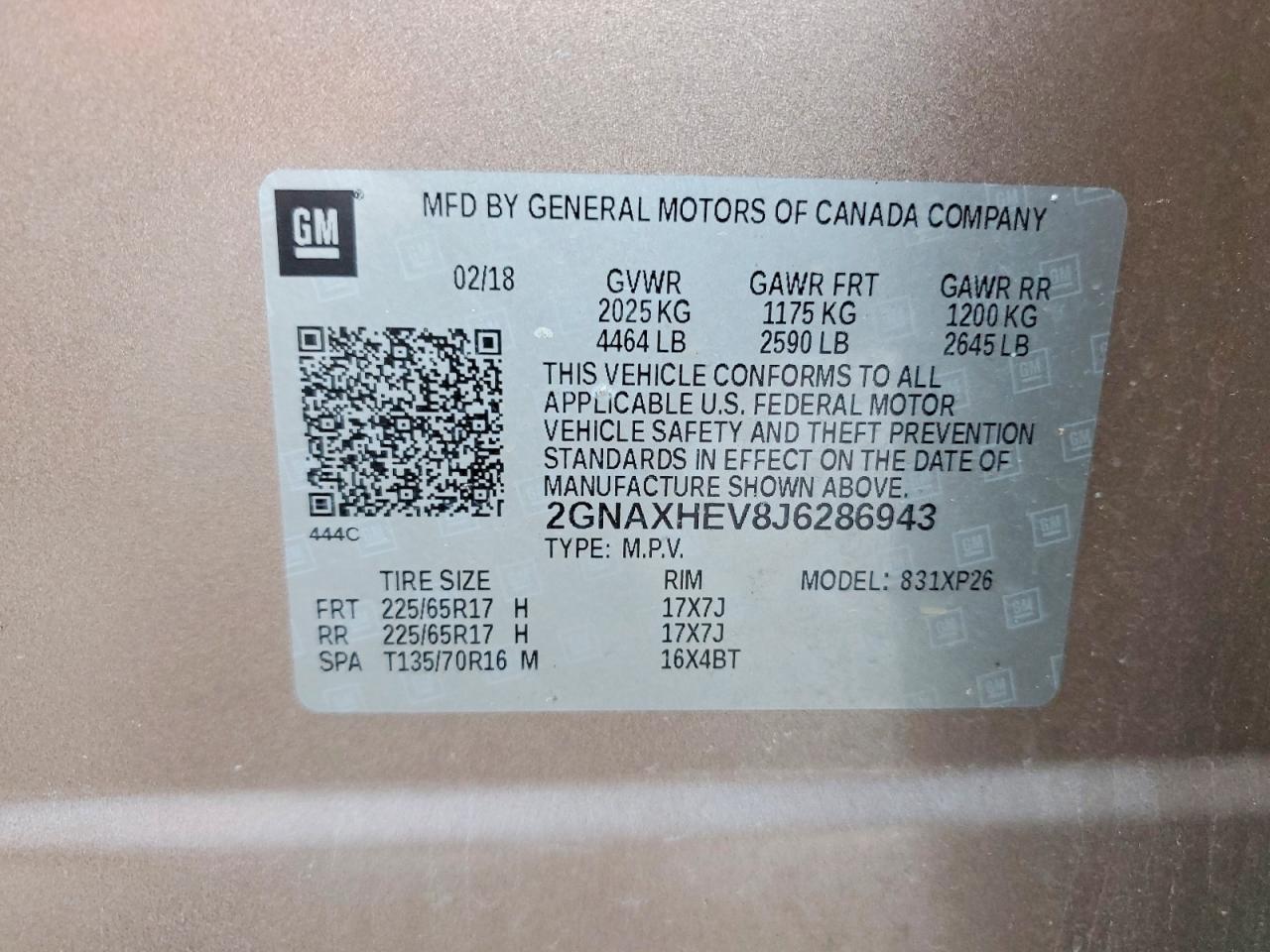 2018 CHEVROLET EQUINOX LS photo 13