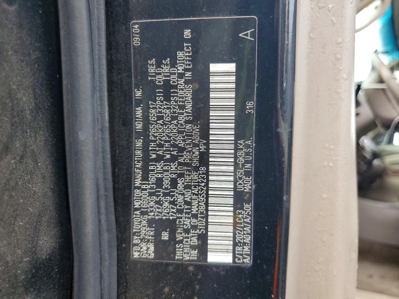 2005 TOYOTA SEQUOIA LIMITED photo 14