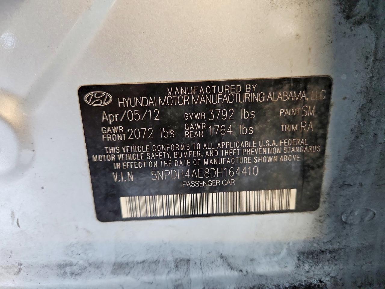 2013 HYUNDAI ELANTRA GLS photo 13