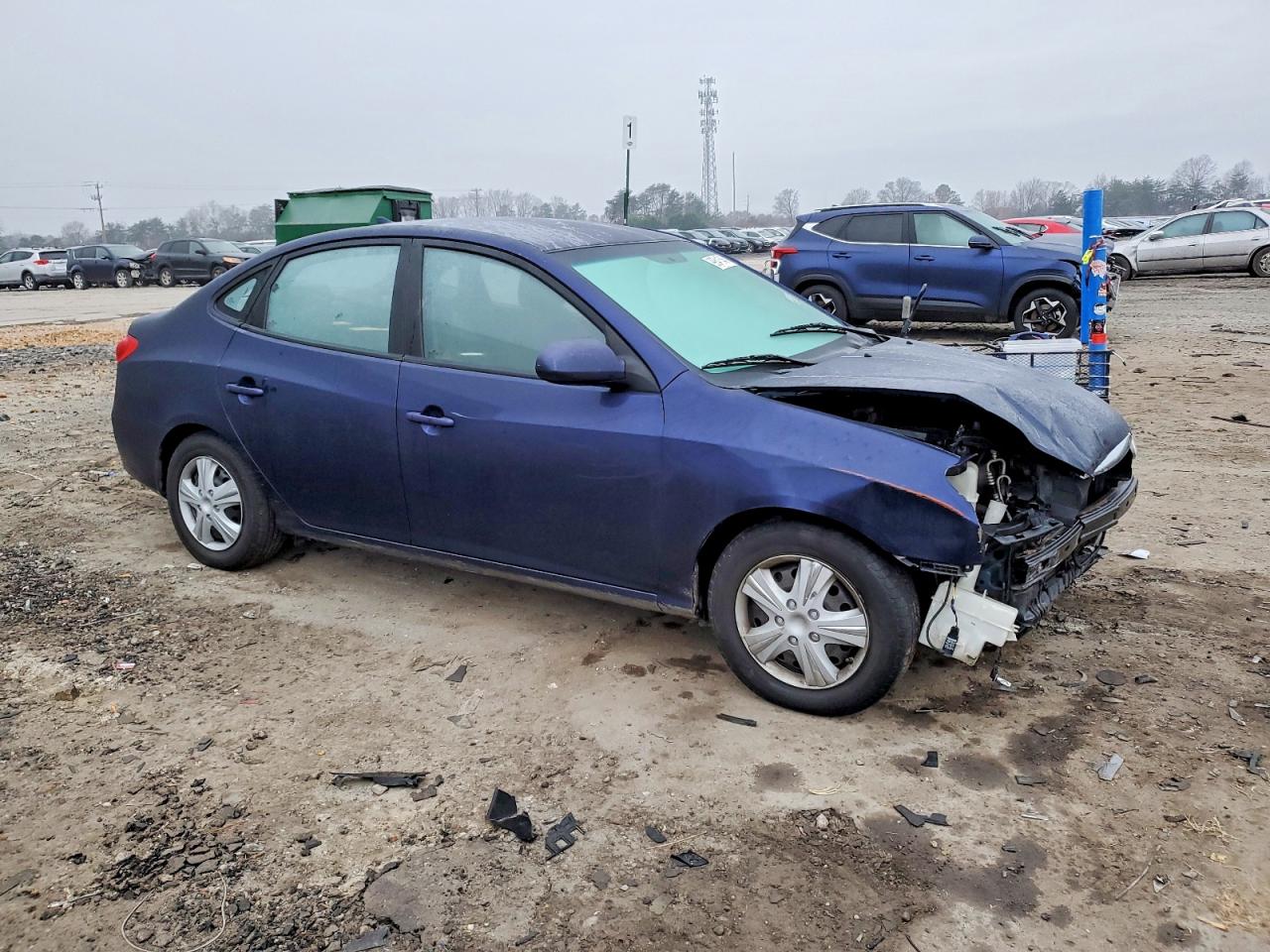 2010 HYUNDAI ELANTRA BLUE photo 4
