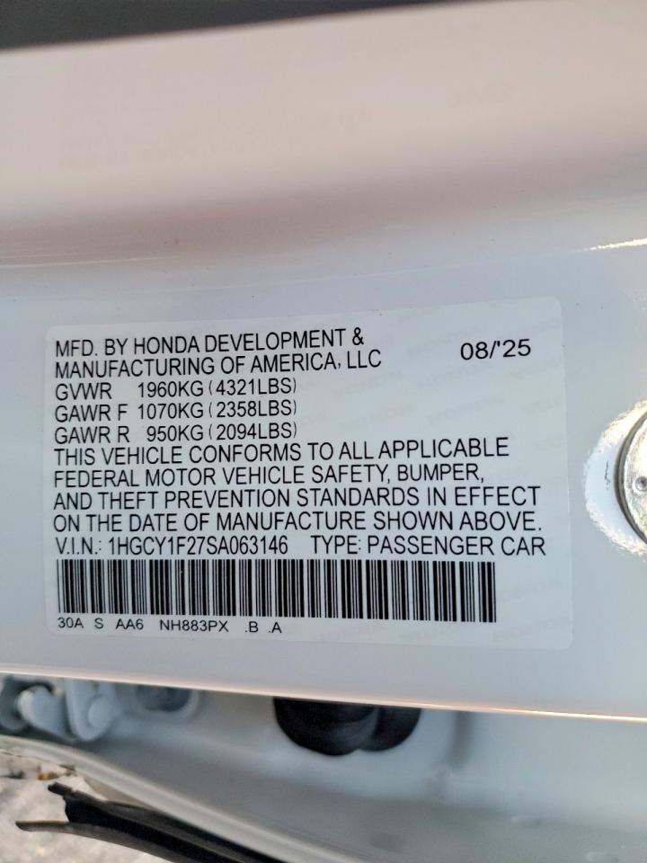 2025 HONDA ACCORD LX photo 12