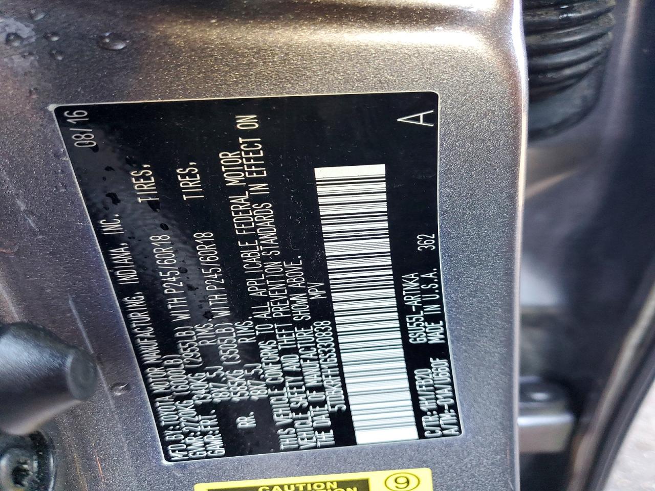 2016 TOYOTA HIGHLANDER LE photo 25