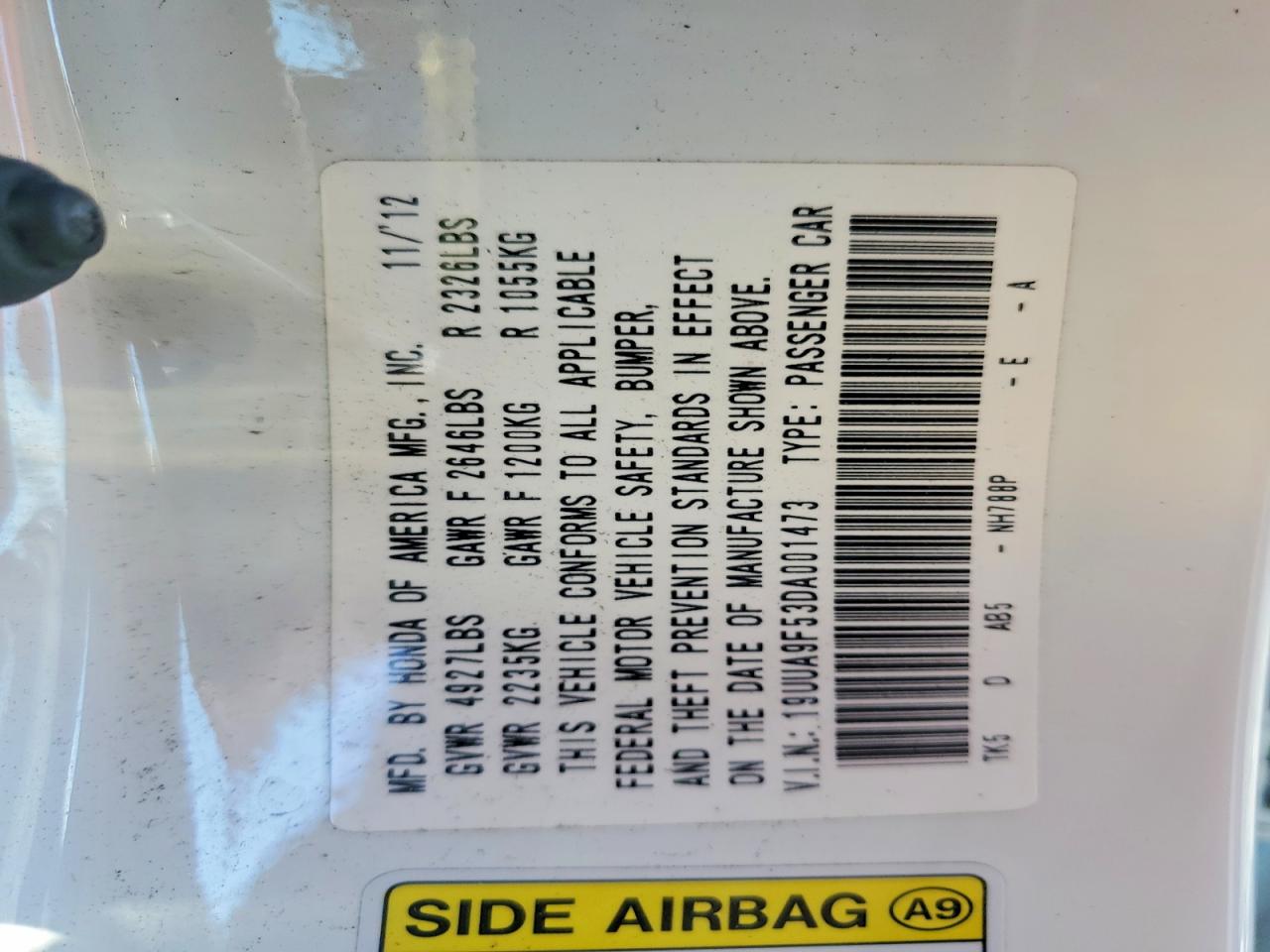 2013 ACURA TL TECH photo 12