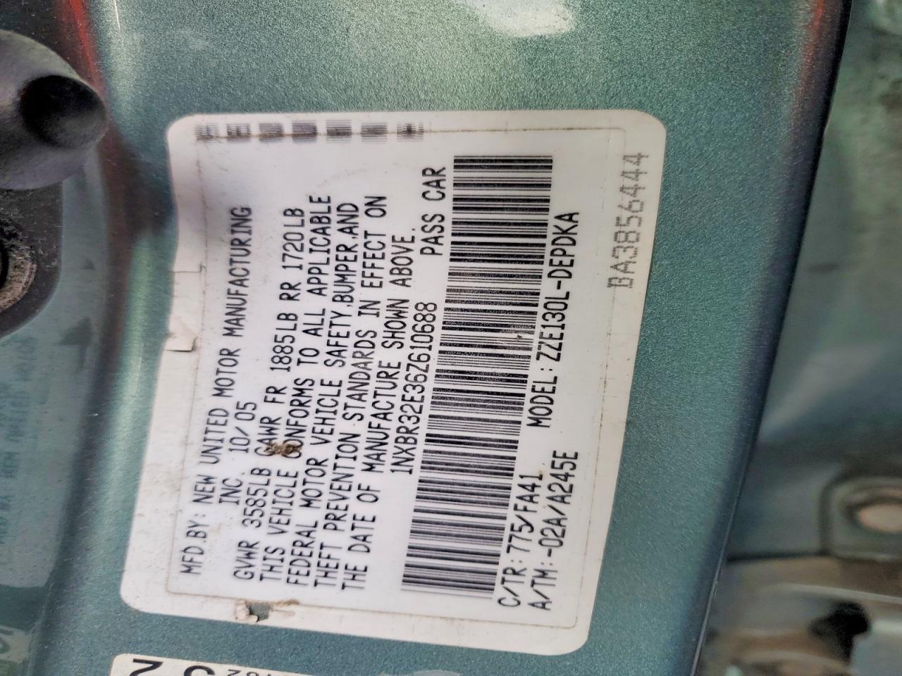 2006 TOYOTA COROLLA CE photo 12