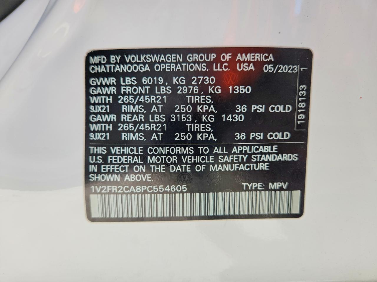 2023 VOLKSWAGEN ATLAS SEL PREMIUM R-LINE photo 13
