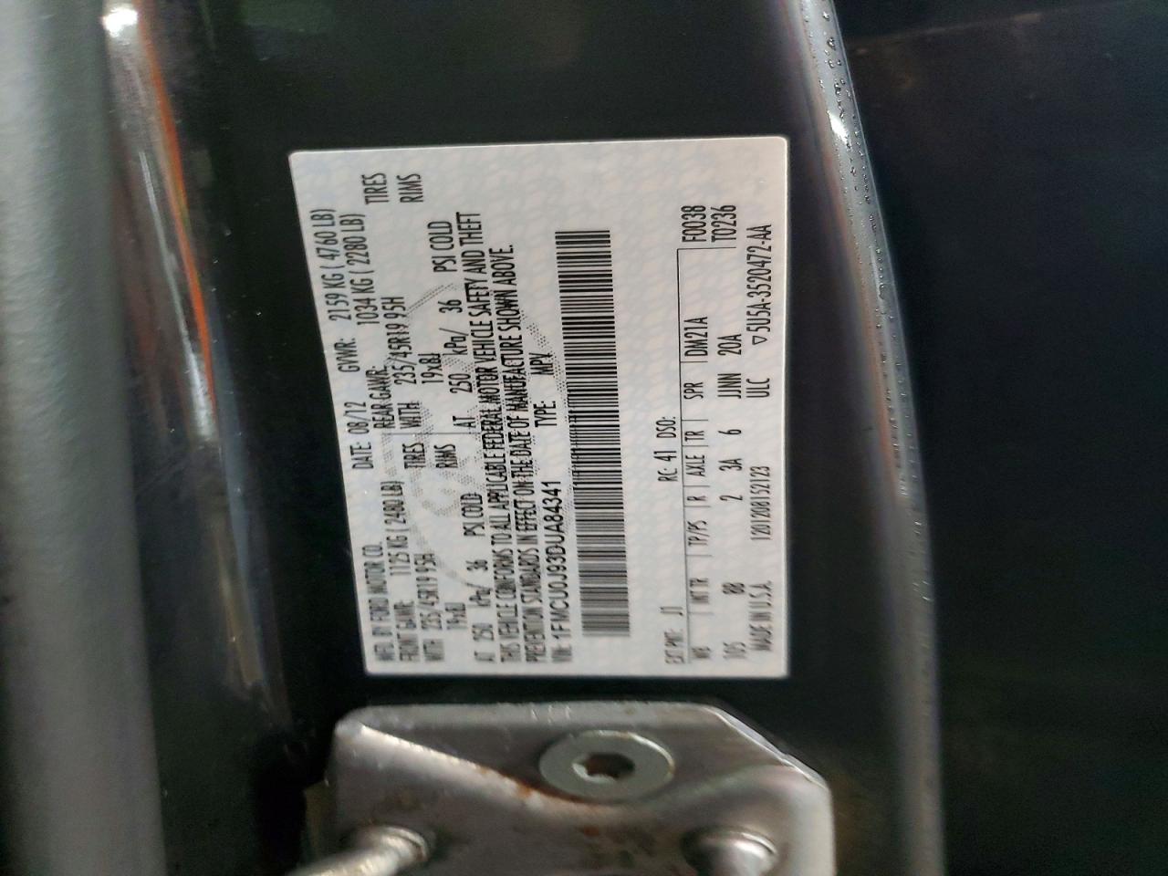 2013 FORD ESCAPE TITANIUM photo 12