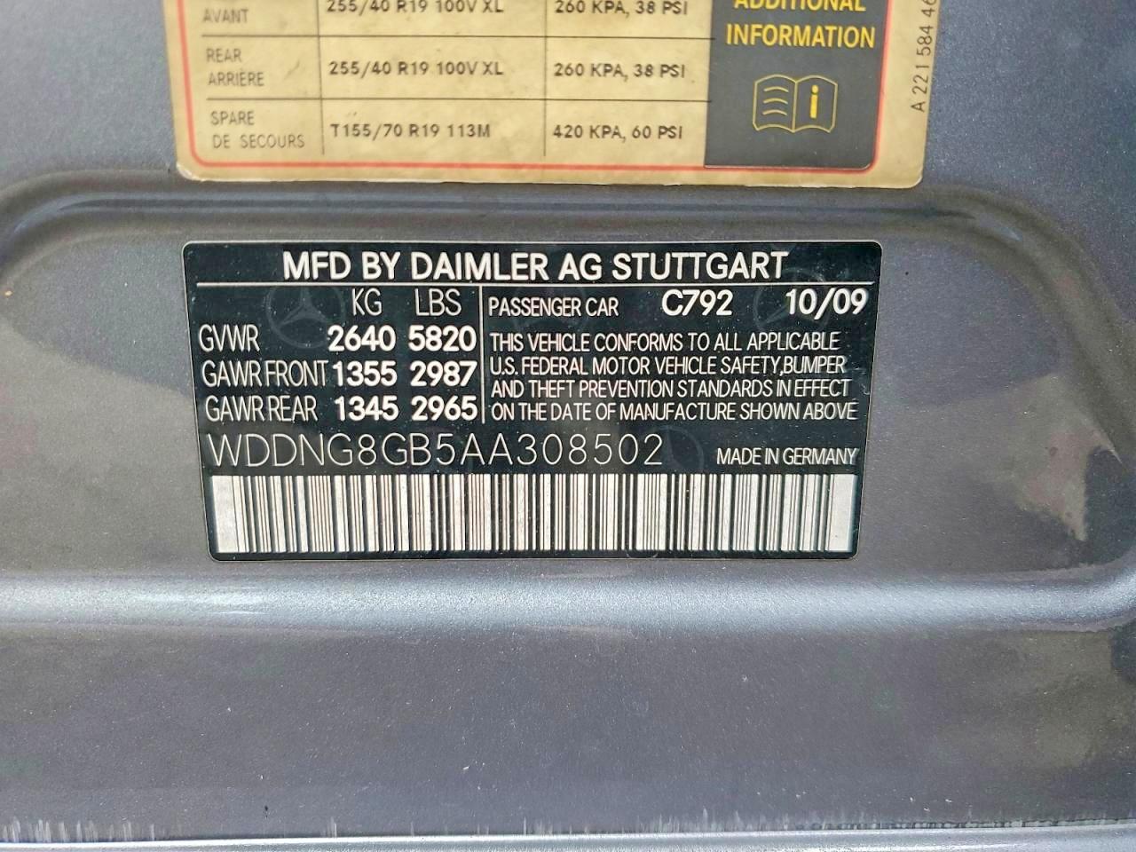 2010 MERCEDES-BENZ S 550 4MATIC photo 13