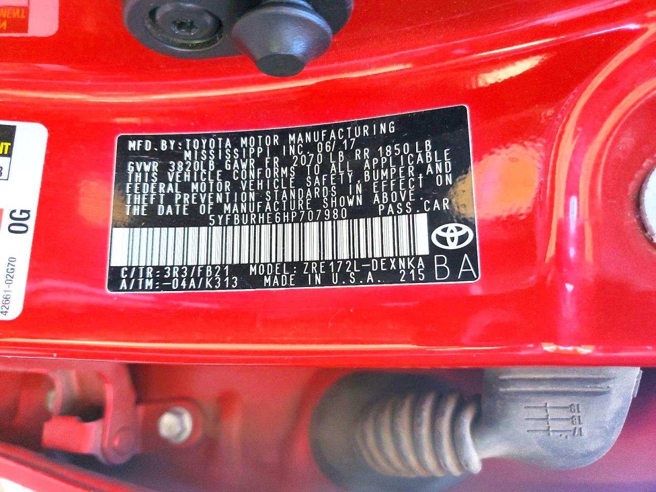 2017 TOYOTA COROLLA L photo 13