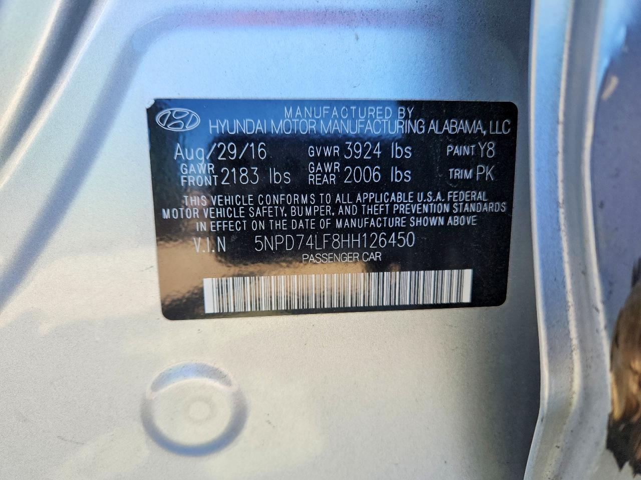 2017 HYUNDAI ELANTRA SE photo 12