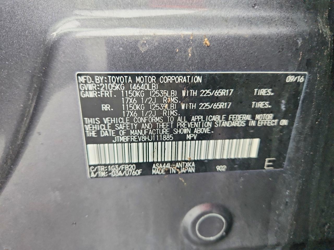2017 TOYOTA RAV4 LE photo 37