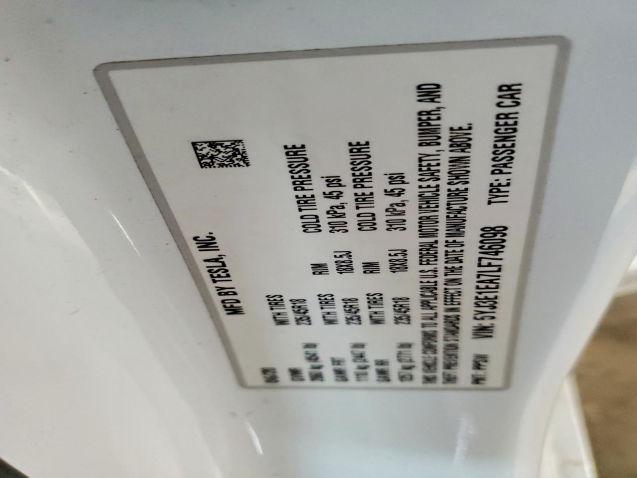 2020 TESLA MODEL 3 photo 12