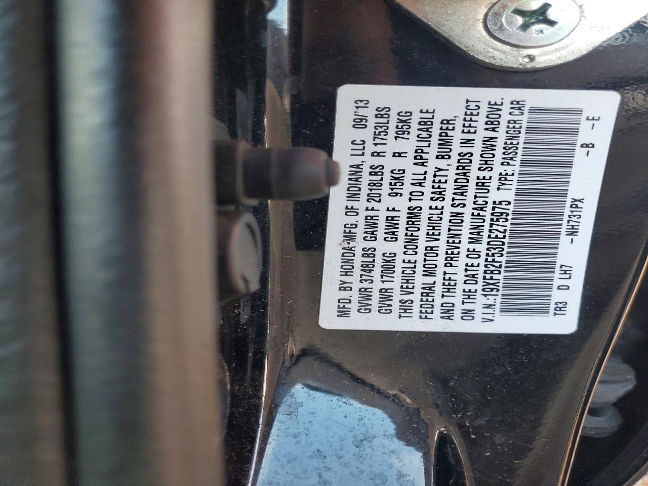 2013 HONDA CIVIC LX photo 12