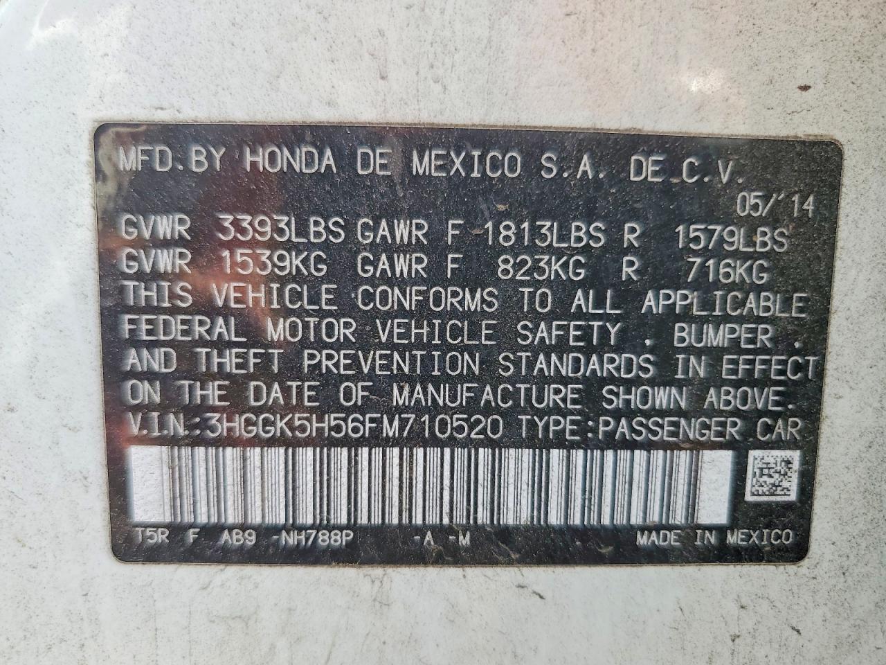 2015 HONDA FIT LX photo 12