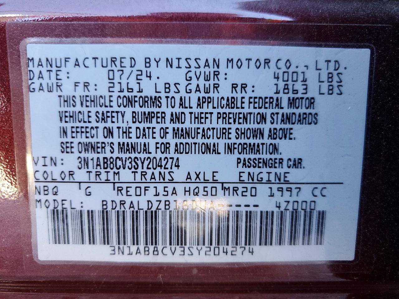 2025 NISSAN SENTRA SV photo 12