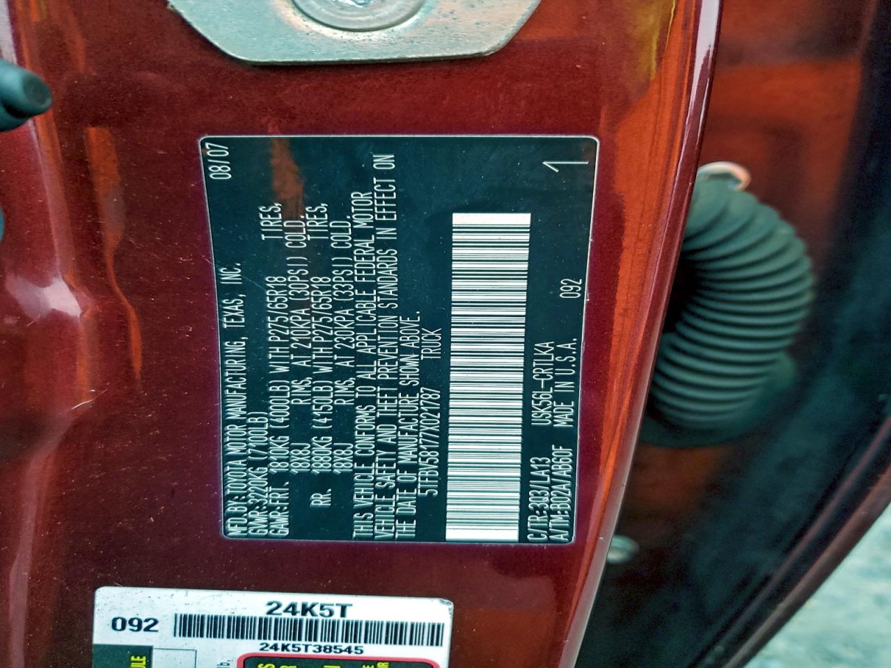 2007 TOYOTA TUNDRA DOUBLE CAB LIMITED photo 12