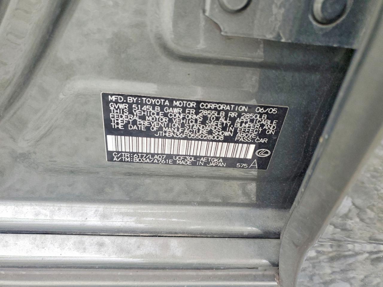 2005 LEXUS LS 430 photo 12