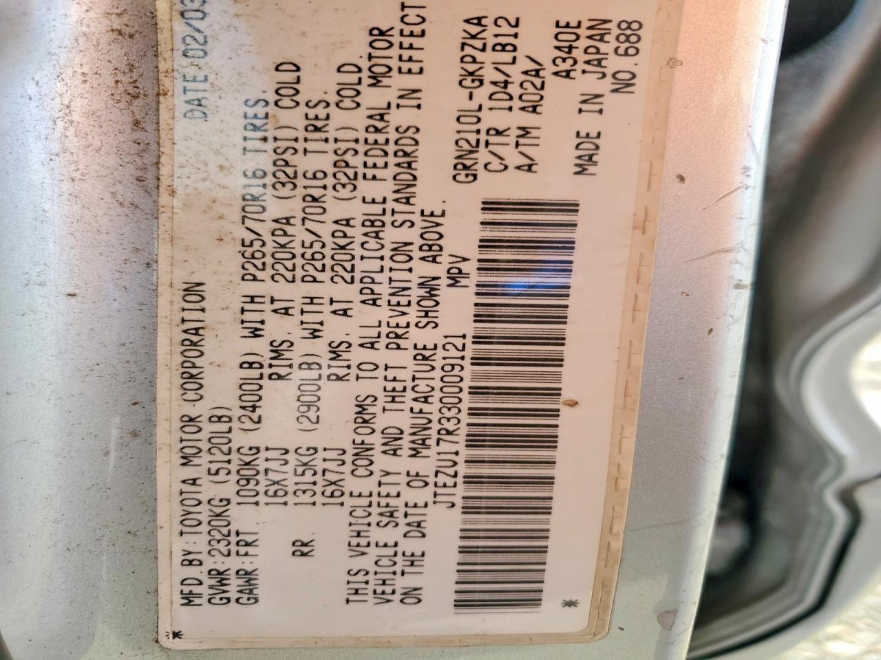 2003 TOYOTA 4RUNNER LIMITED photo 13