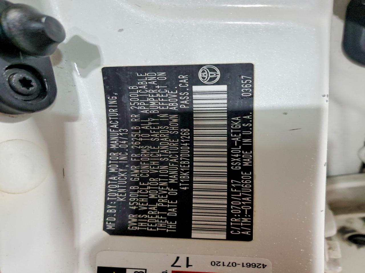 2013 TOYOTA AVALON BASE photo 12