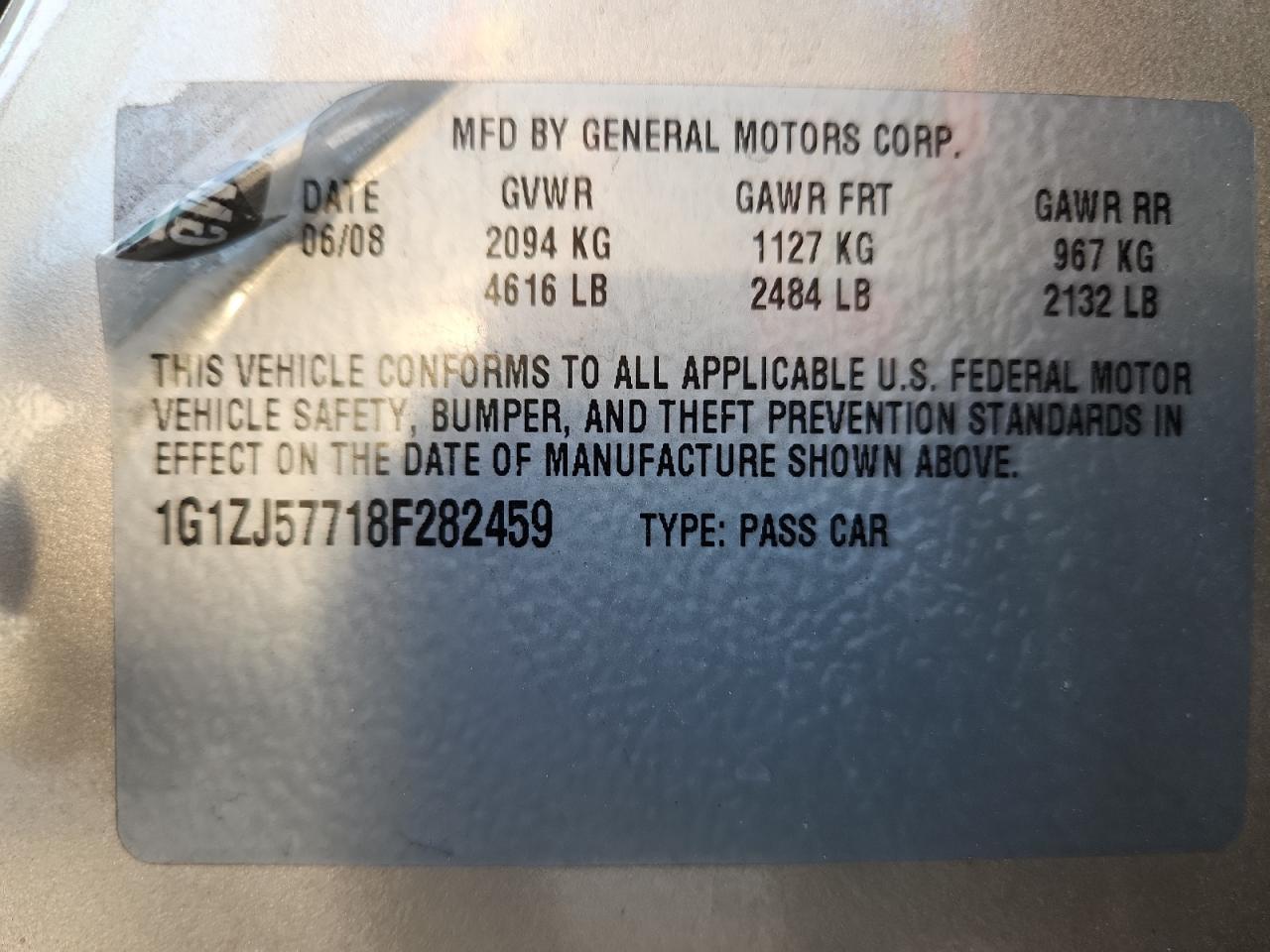 2008 CHEVROLET MALIBU 2LT photo 12